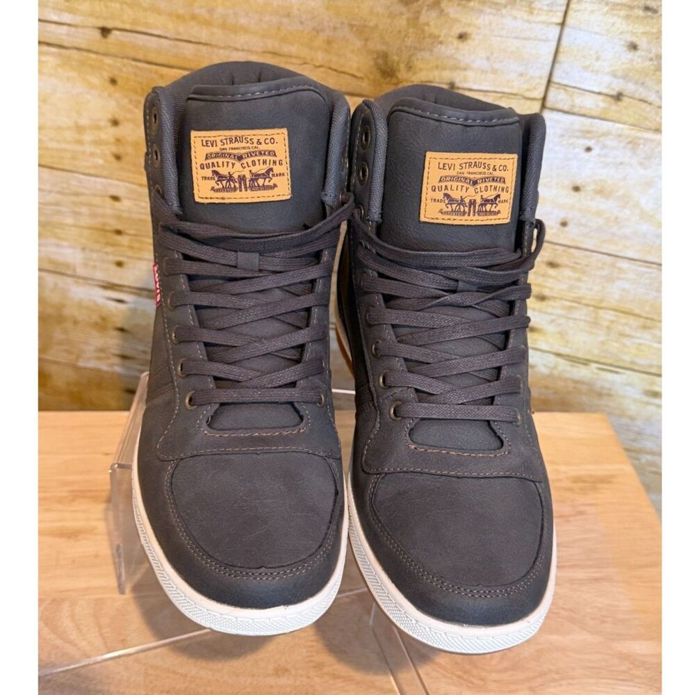 LEVI'S STATION URBAN STREETWEAR EVERYDAY CASUAL HIGH TOP SNEAKER BOOTS  SZ. 9 - Picture 4 of 6